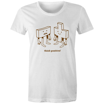 Think Positive, Maths - Womens T-shirt