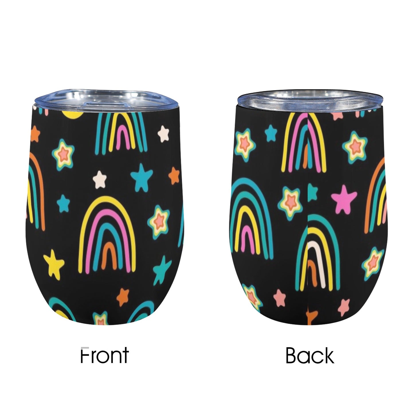 Rainbows - 12oz Wine Tumbler 12oz Wine Tumbler Printed Offshore