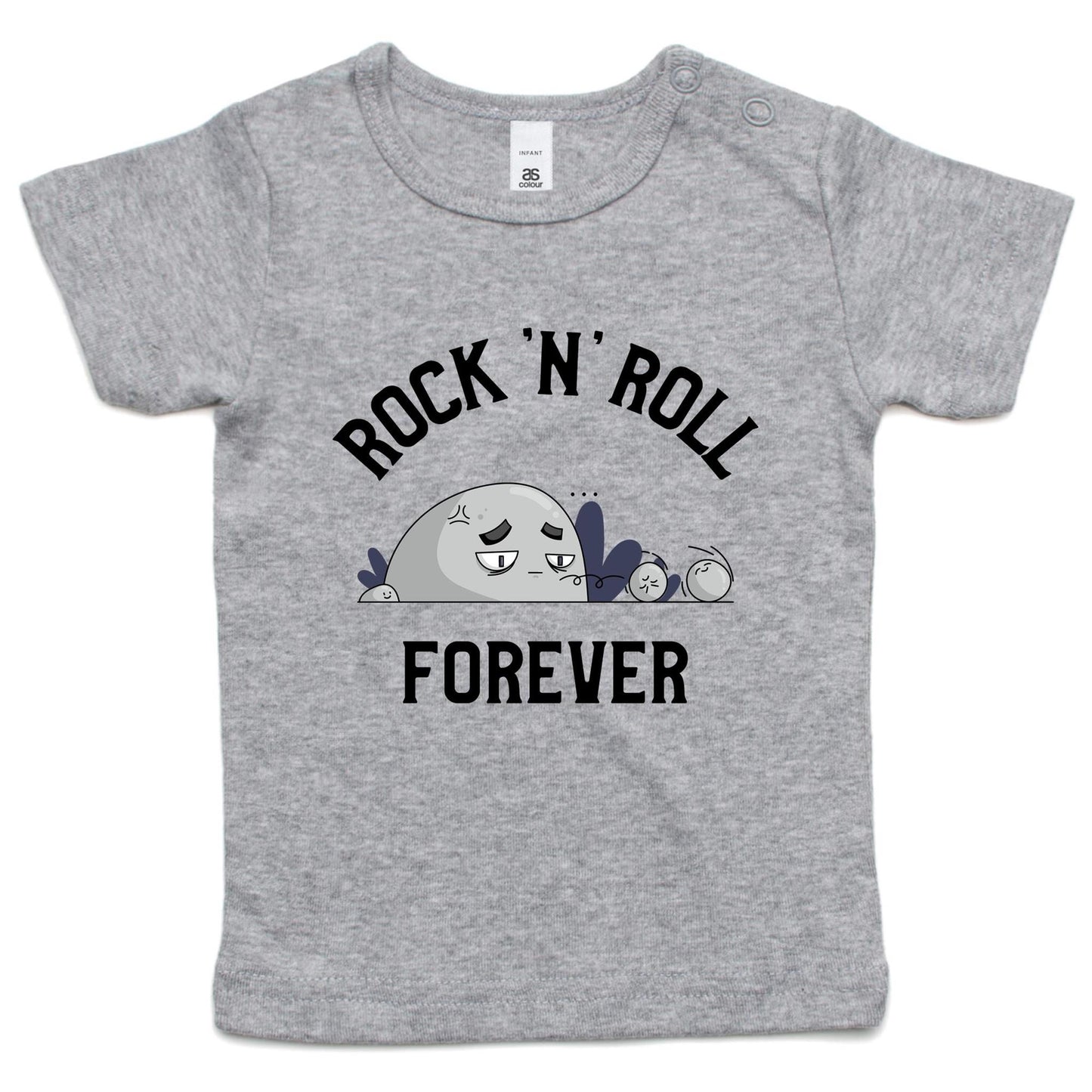 Rock 'N' Roll Forever - Baby T-shirt Grey Marle Baby T-shirt Music