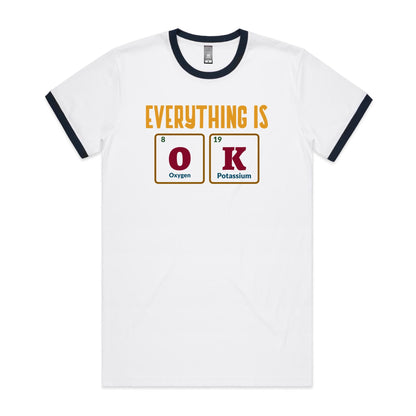 Everything Is OK, Periodic Table - Staple Ringer Tee