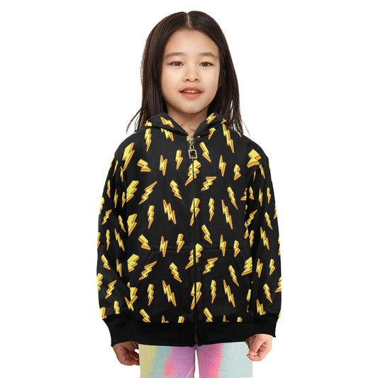 Lightning Bolts - Junior Girls Zip up Hoodie