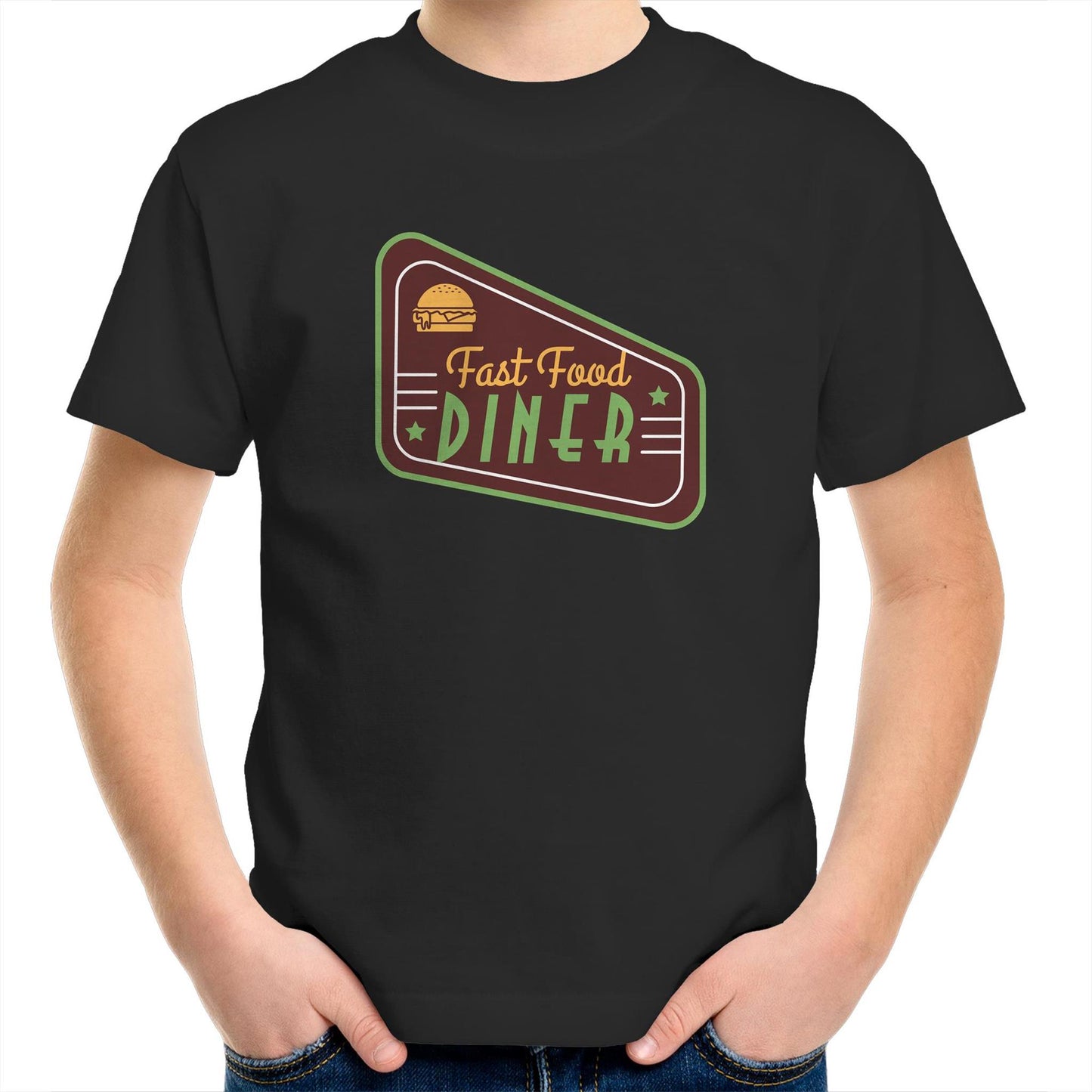 Fast Food Diner Sign - Kids Youth T-Shirt