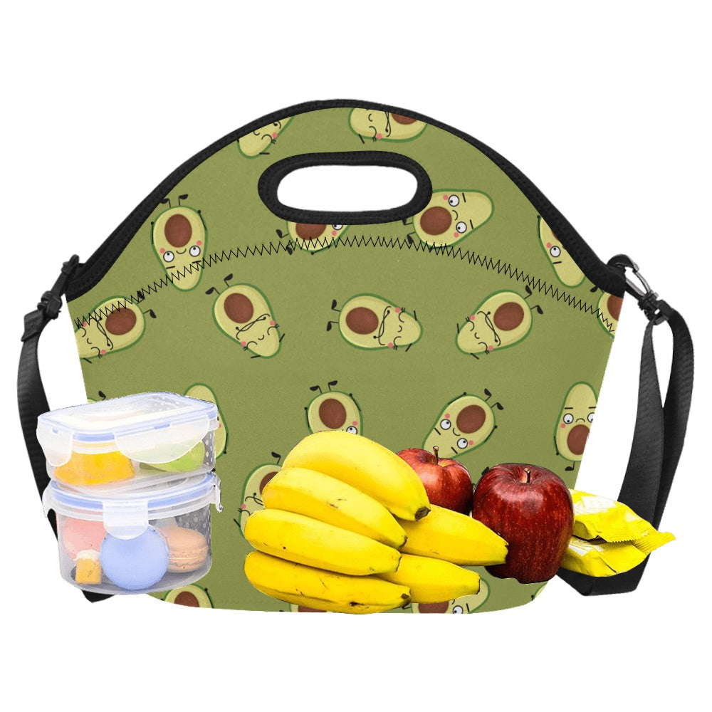 Avocado Characters - Neoprene Lunch Bag/Large