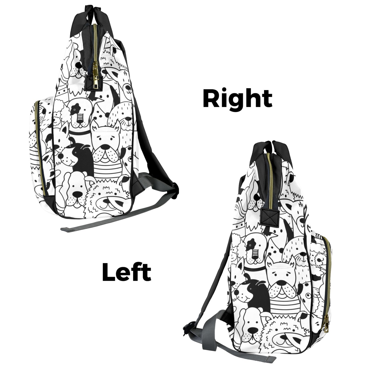 Black And White Dogs - Multifunction Backpack