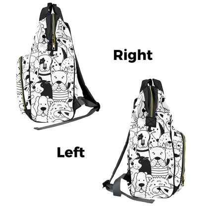 Black And White Dogs - Multifunction Backpack