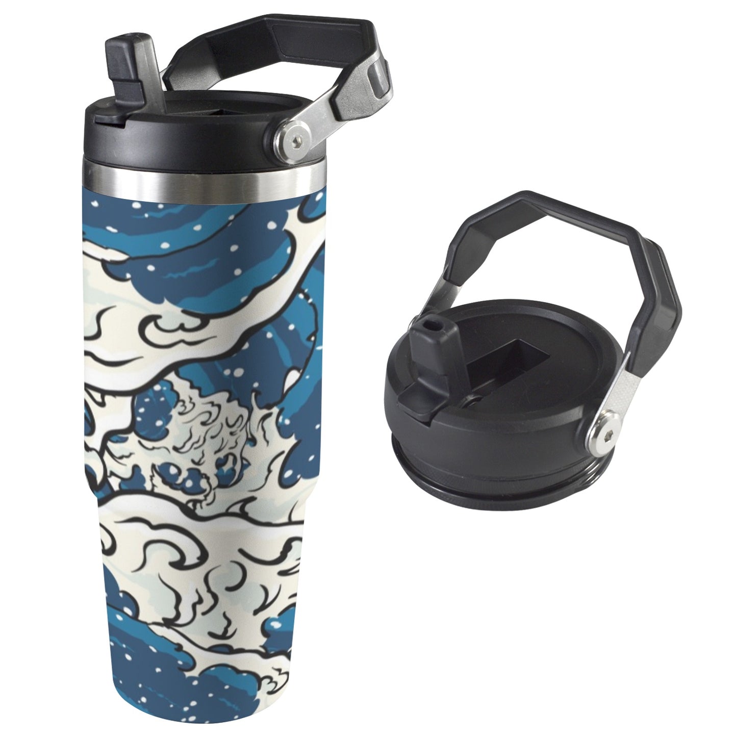 Waves - 30oz Tumbler with Top Handle