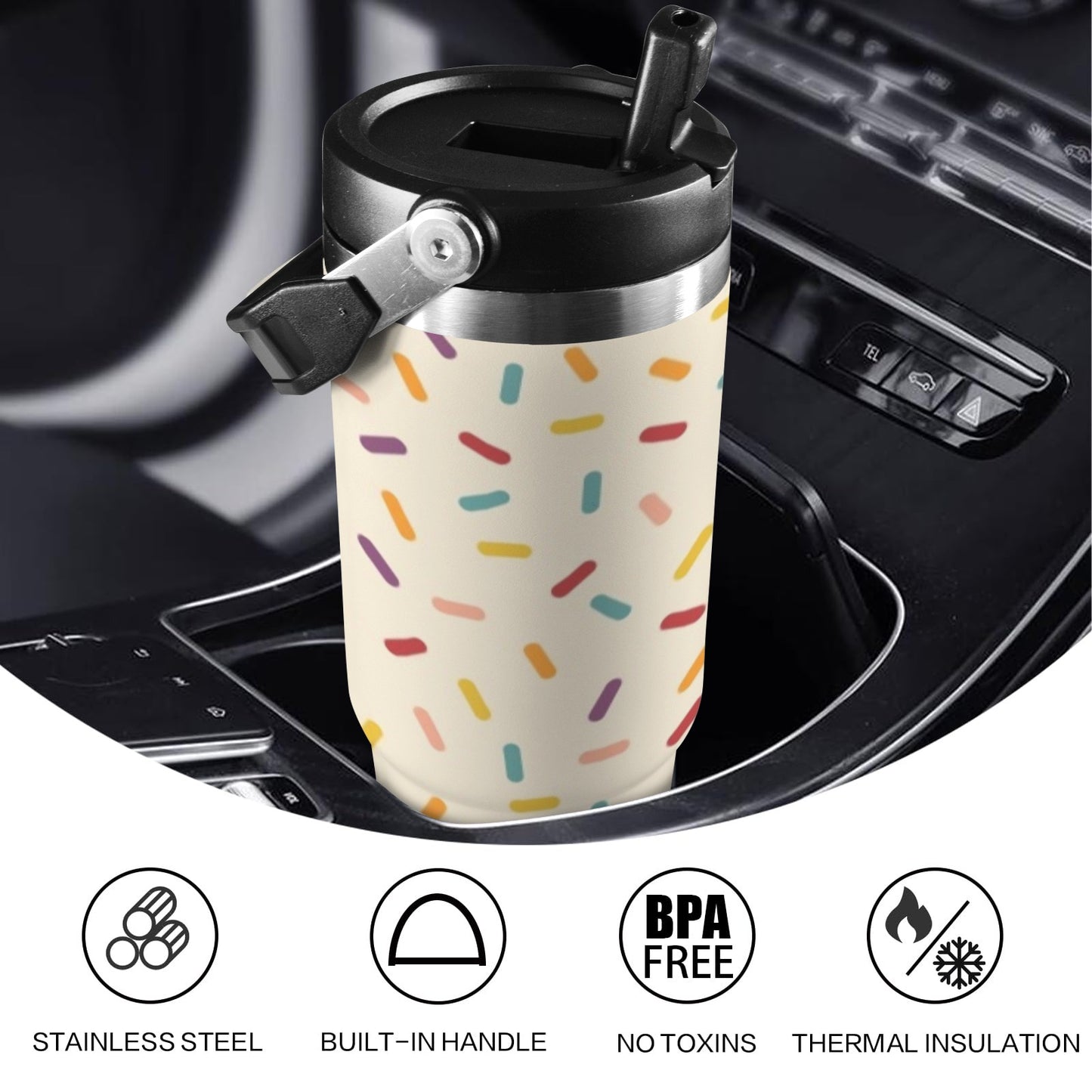 Sprinkles - 30oz Tumbler with Top Handle