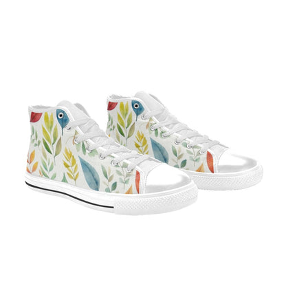 Autumn Leaves - Women's High Top Canvas Shoes