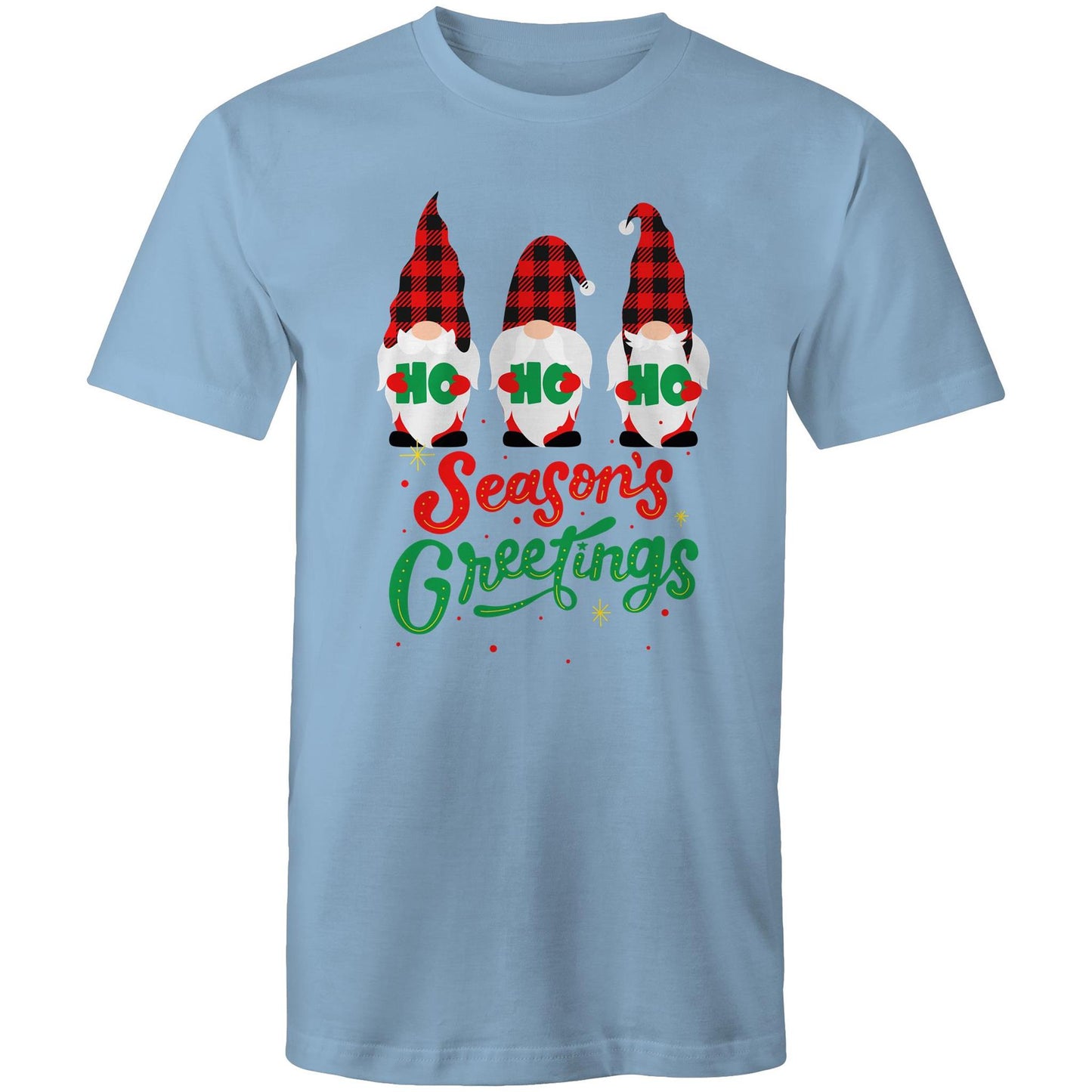 Christmas Gnomes Seasons Greetings - Mens T-Shirt