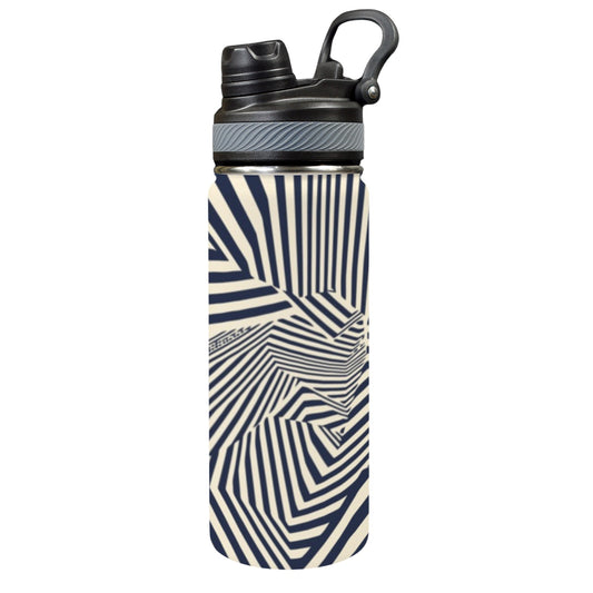 Crazy Geometric - Insulated Water Bottle with Dual-Use Lid (18oz) Insulated Water Bottle with Dual-Use Lid (18oz) Printed Offshore