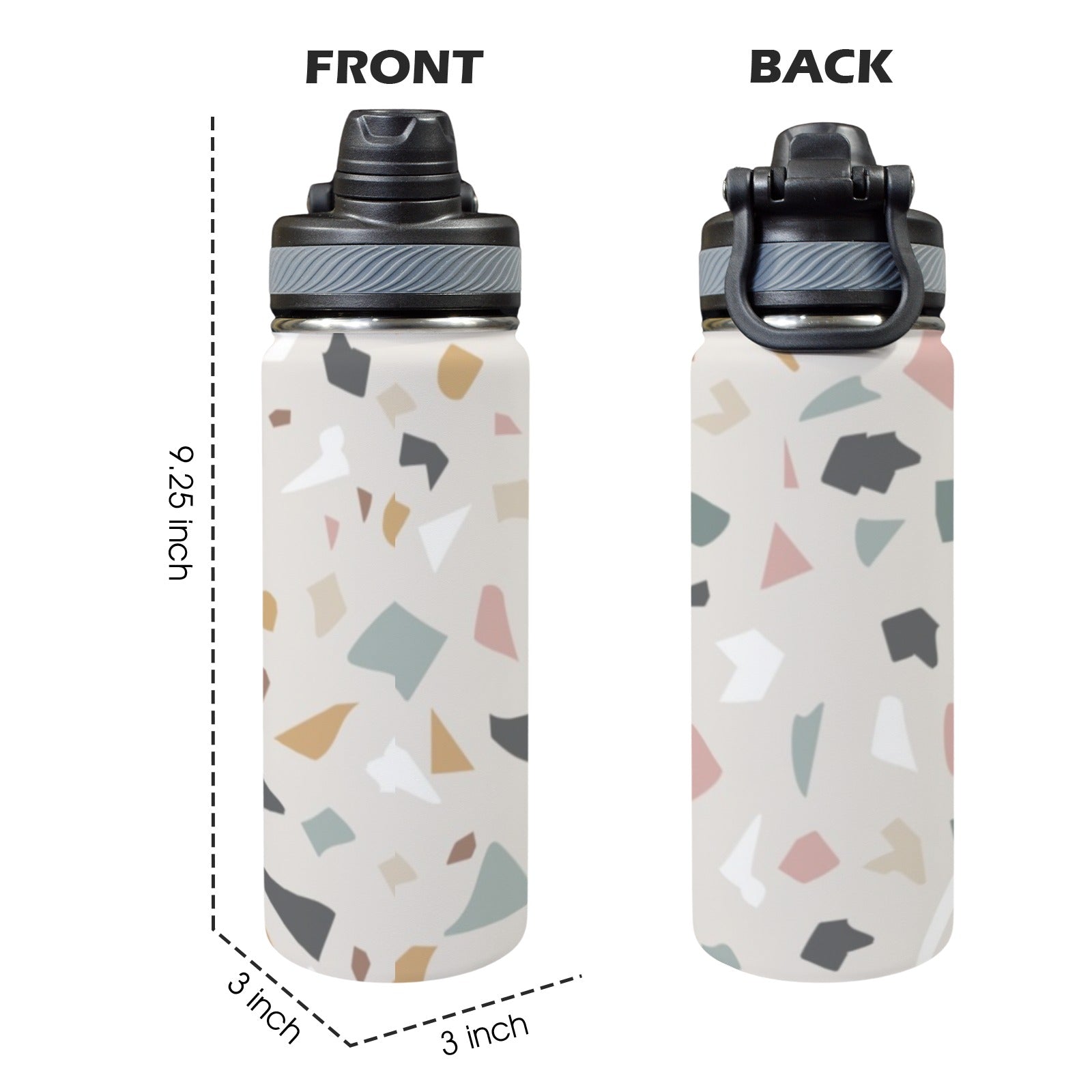 Terrazzo - Insulated Water Bottle with Dual-Use Lid (18oz) Insulated Water Bottle with Dual-Use Lid (18oz) Printed Offshore