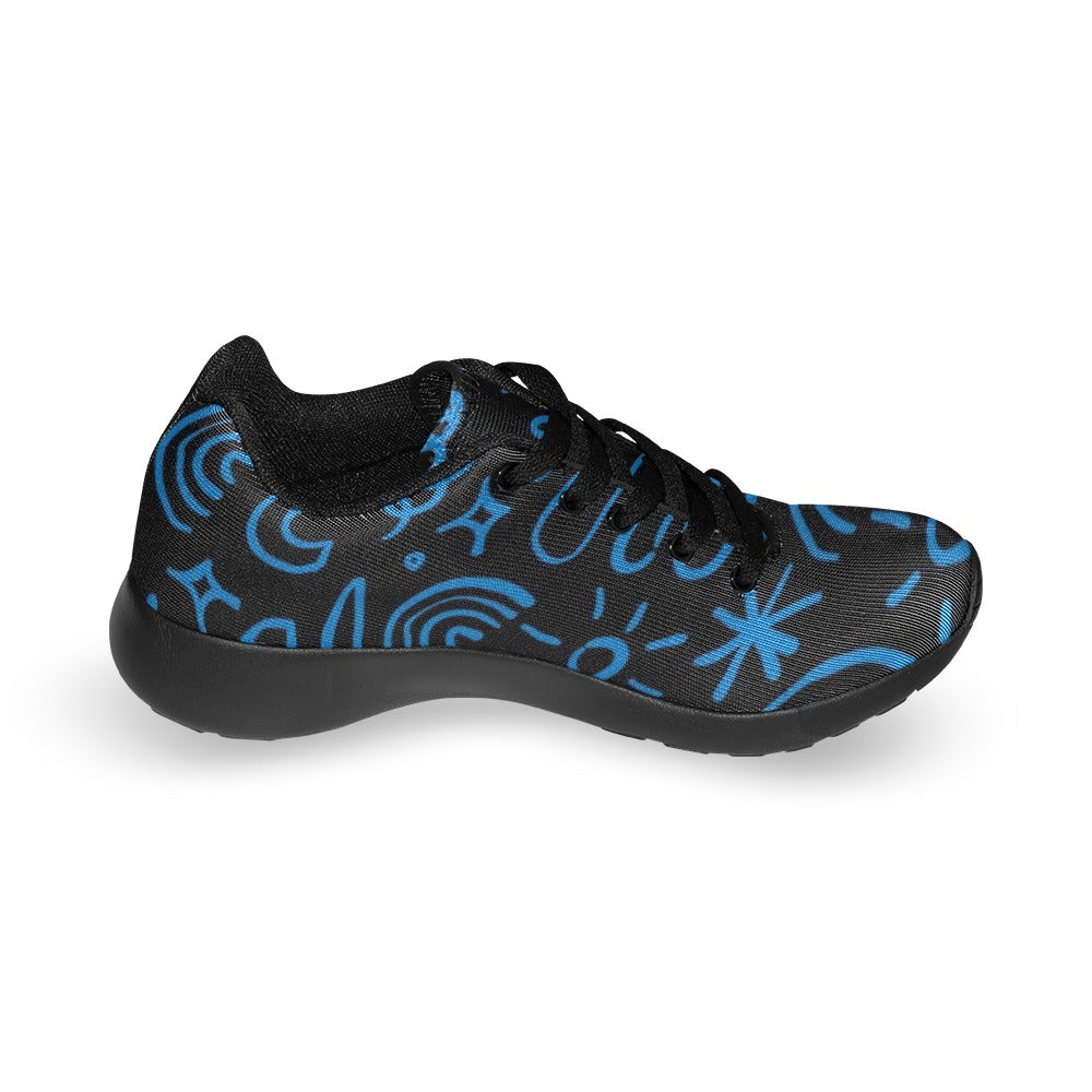 Blue Squiggle - Kids Sneakers