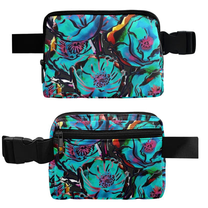 Flower It Blue - Belt Bag Belt Bag Plants Printed Offshore