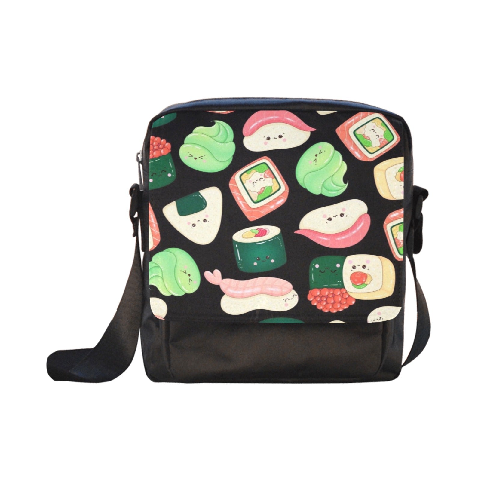 Happy Sushi - Crossbody Nylon Bag Crossbody Bags Food Printed Offshore