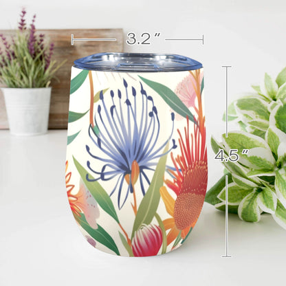 Australian Native Flora - 12oz Wine Tumbler