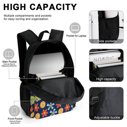 Hippy Caravan - School Backpack Three Piece Set