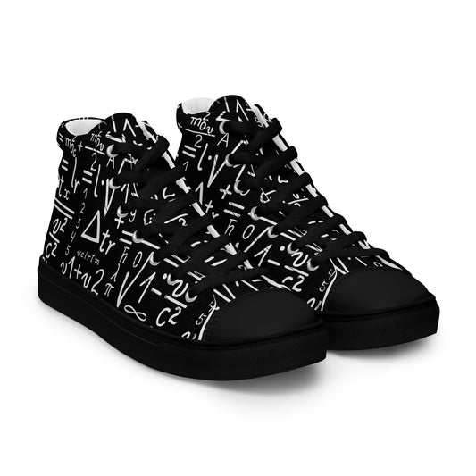 Mathematics - Men’s high top canvas shoes Mens High Top Shoes Maths Printed Offshore