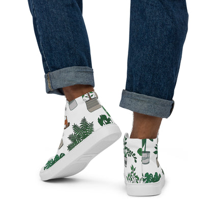 Plant Lover - Men’s high top canvas shoes Mens High Top Shoes