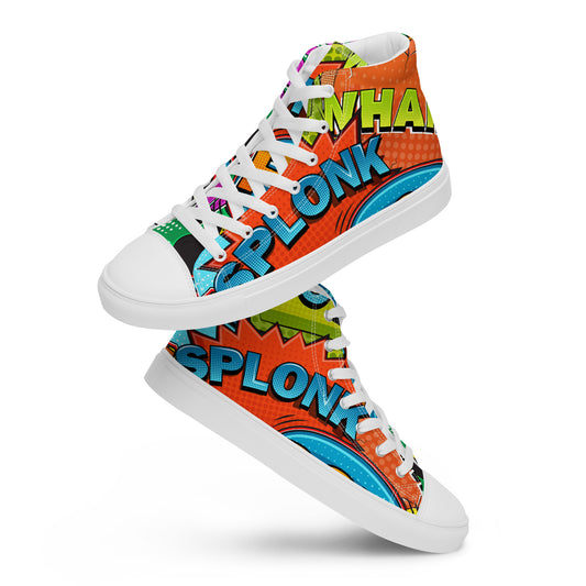 Comic Book 2 - Men’s high top canvas shoes Mens High Top Shoes Printed Offshore