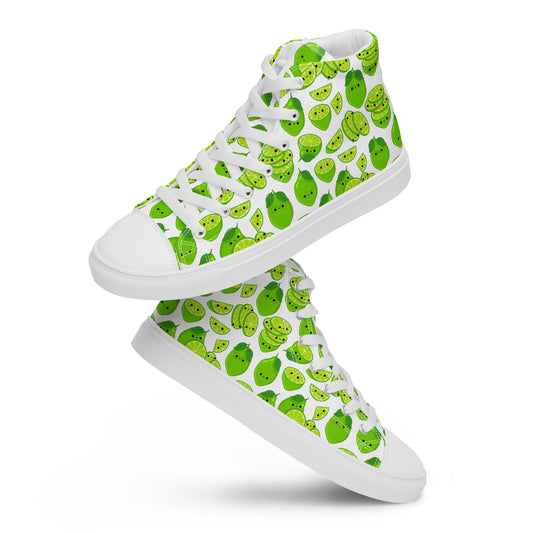 Cute Limes - Men’s high top canvas shoes Mens High Top Shoes food Printed Offshore