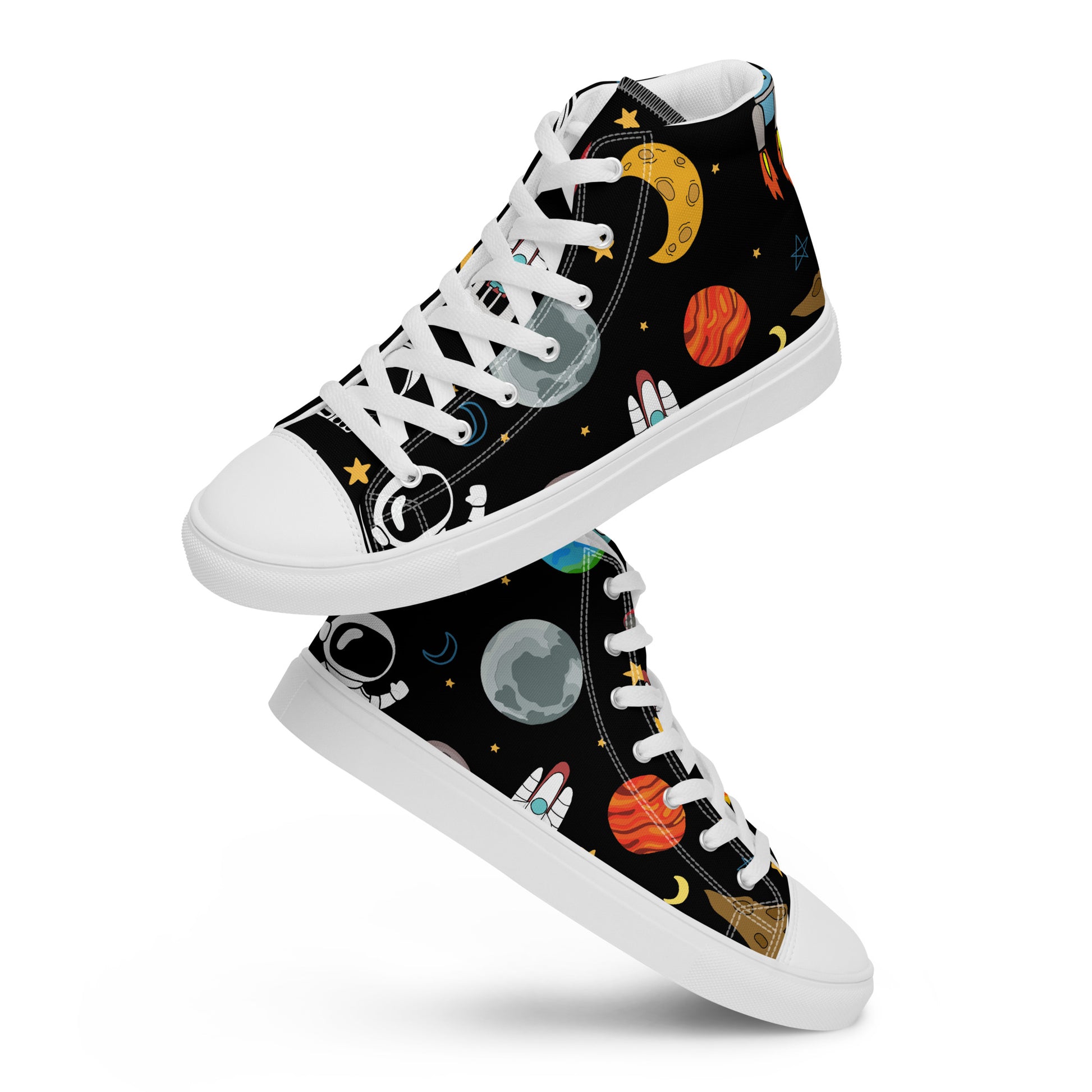 Space - Men’s high top canvas shoes Mens High Top Shoes Printed Offshore Space