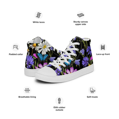 Butterfly Flowers - Men’s high top canvas shoes Mens High Top Shoes Printed Offshore