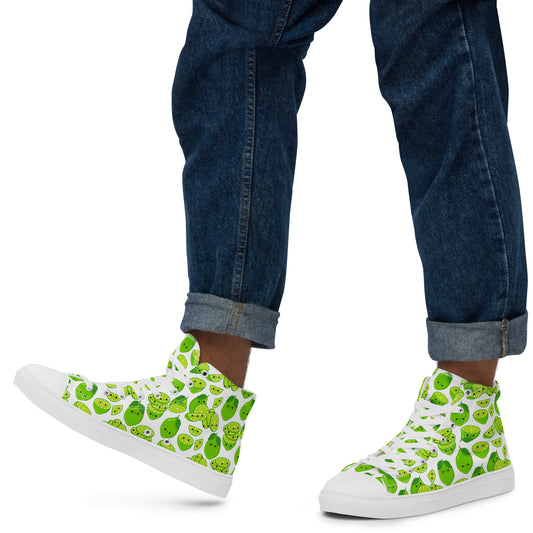Cute Limes - Men’s high top canvas shoes White Mens High Top Shoes food