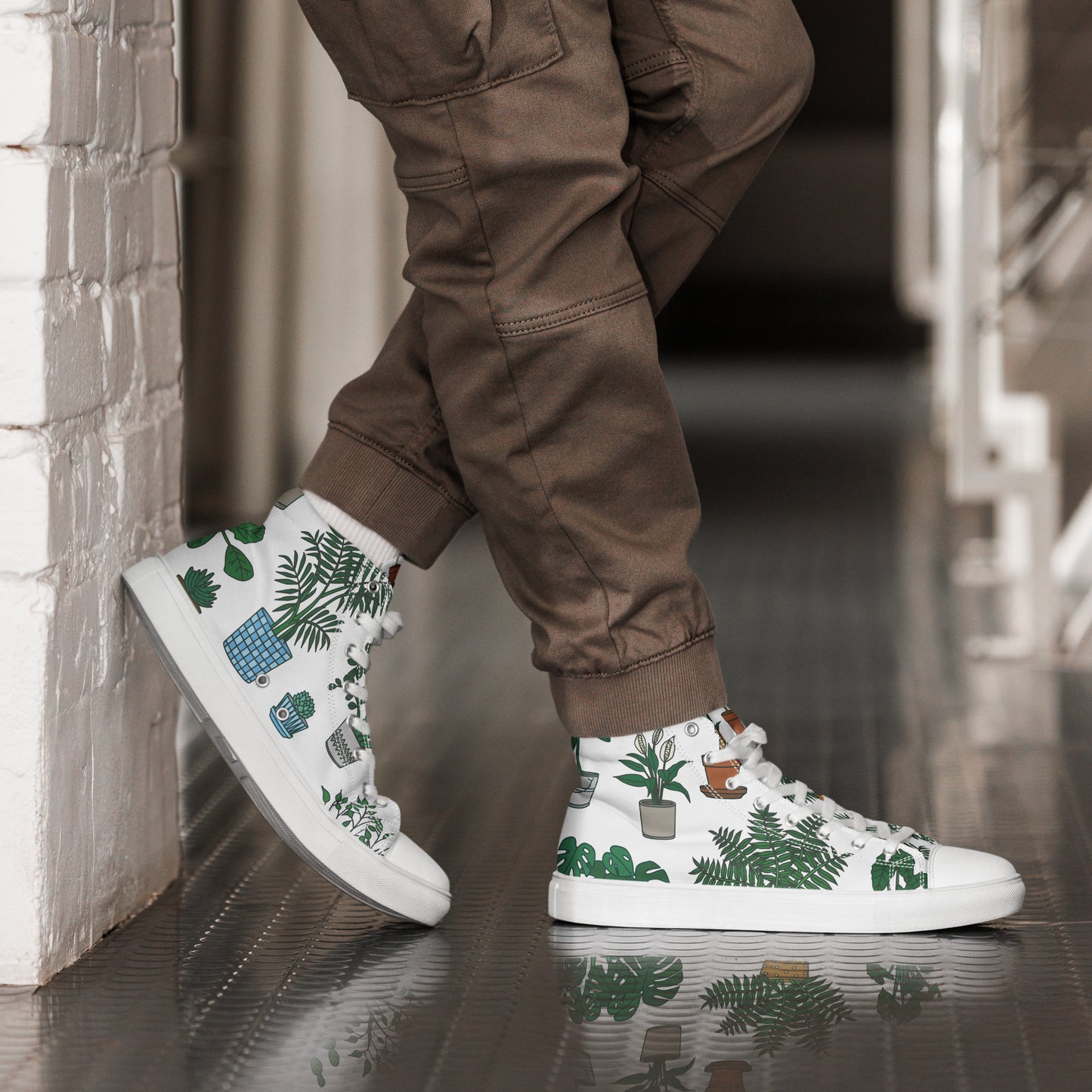 Plant Lover - Men’s high top canvas shoes Mens High Top Shoes