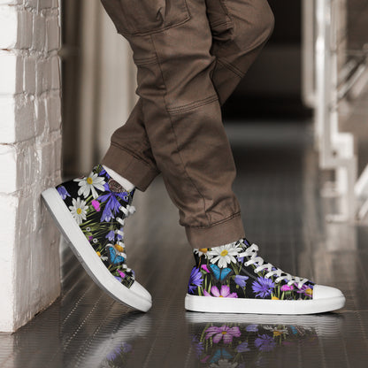 Butterfly Flowers - Men’s high top canvas shoes Mens High Top Shoes Printed Offshore