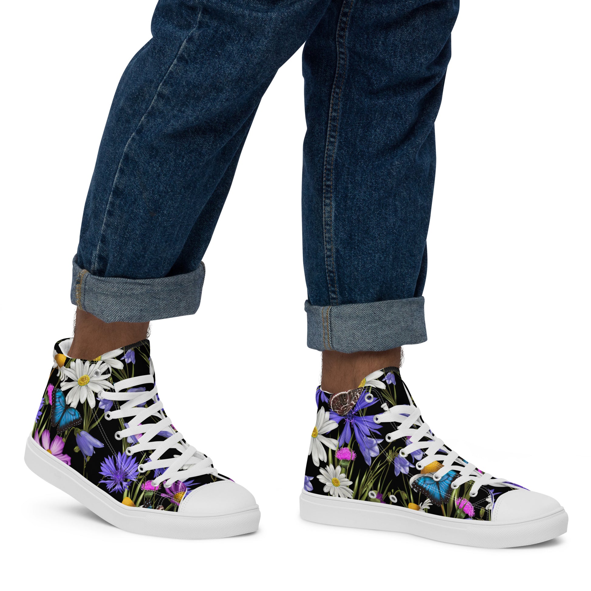 Butterfly Flowers - Men’s high top canvas shoes Mens High Top Shoes Printed Offshore