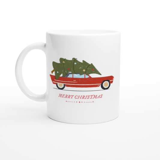 Christmas Car - 11oz Ceramic Mug Christmas Mug Merry Christmas
