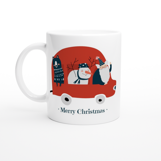 Santa Car - 11oz Ceramic Mug Christmas Mug Merry Christmas
