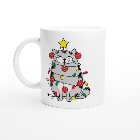 Christmas Cat - 11oz Ceramic Mug Christmas Mug Merry Christmas