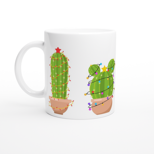 Merry Cactus - 11oz Ceramic Mug Christmas Mug Merry Christmas
