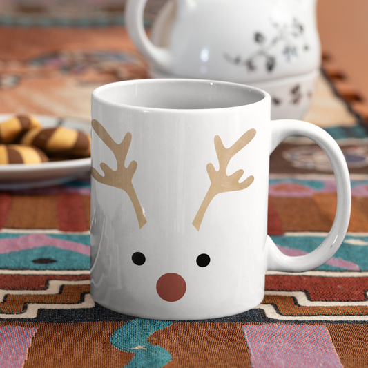 Reindeer - 11oz Ceramic Mug Christmas Mug Merry Christmas