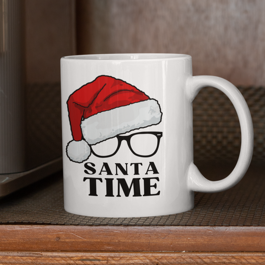 Santa Time - 11oz Ceramic Mug Christmas Mug Merry Christmas