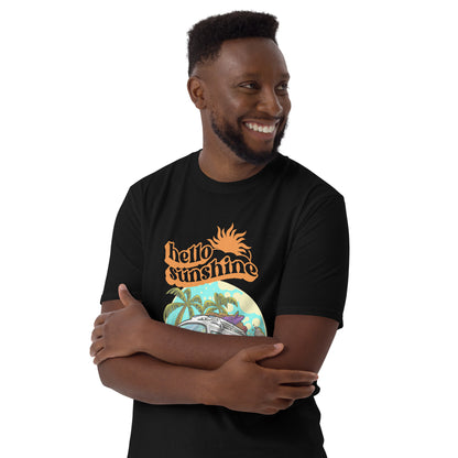 Hello Sunshine, Beach Van - Short-Sleeve Unisex T-Shirt