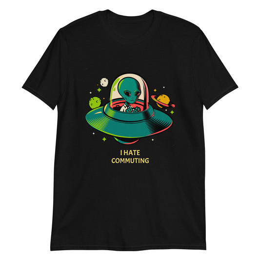 Alien Commute - Short-Sleeve Unisex T-Shirt Black Unisex T-shirt Sci Fi