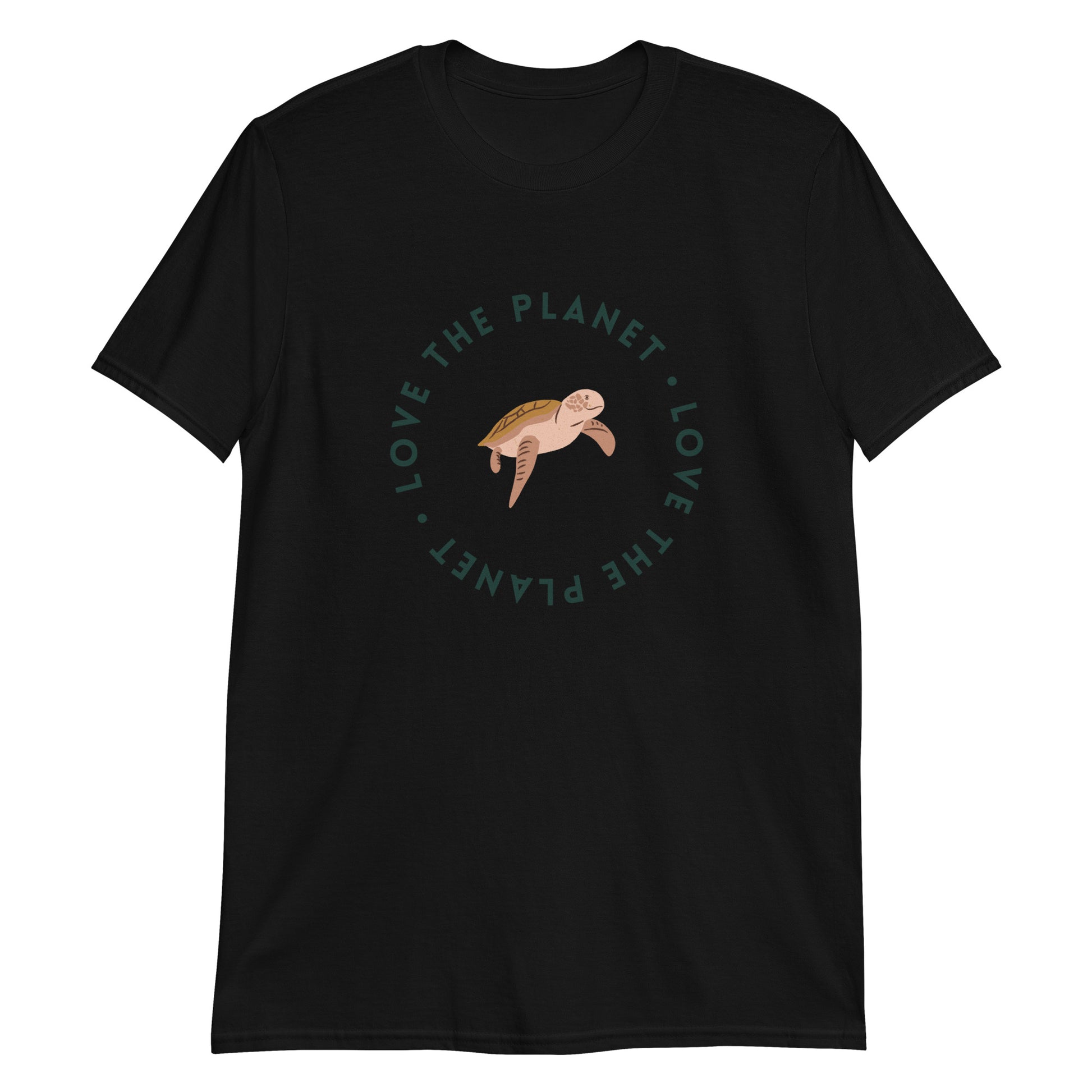 Love The Planet - Short-Sleeve Unisex T-Shirt Black Unisex T-shirt Animal