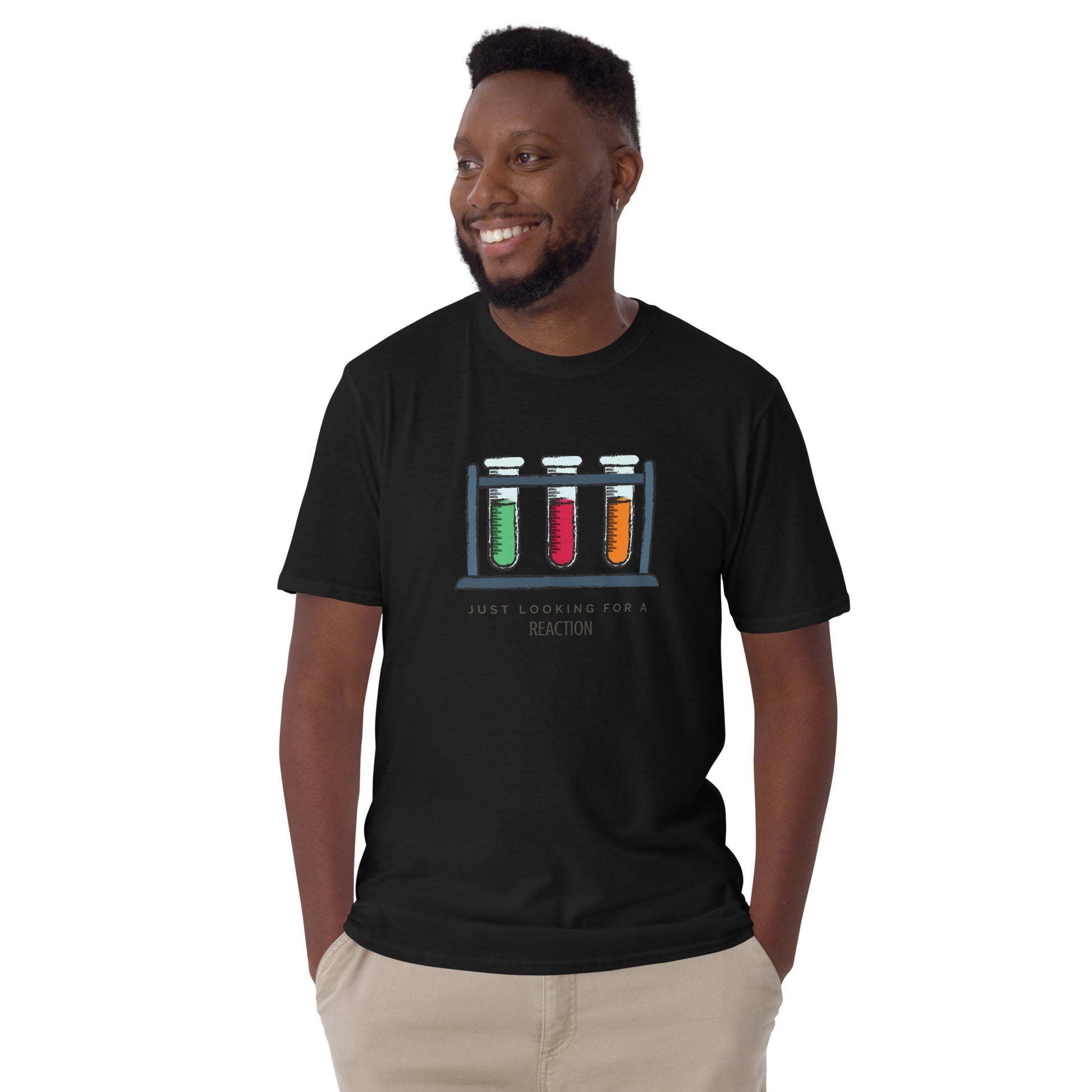Test Tubes, Just Looking For A Reaction - Short-Sleeve Unisex T-Shirt Unisex T-shirt Science