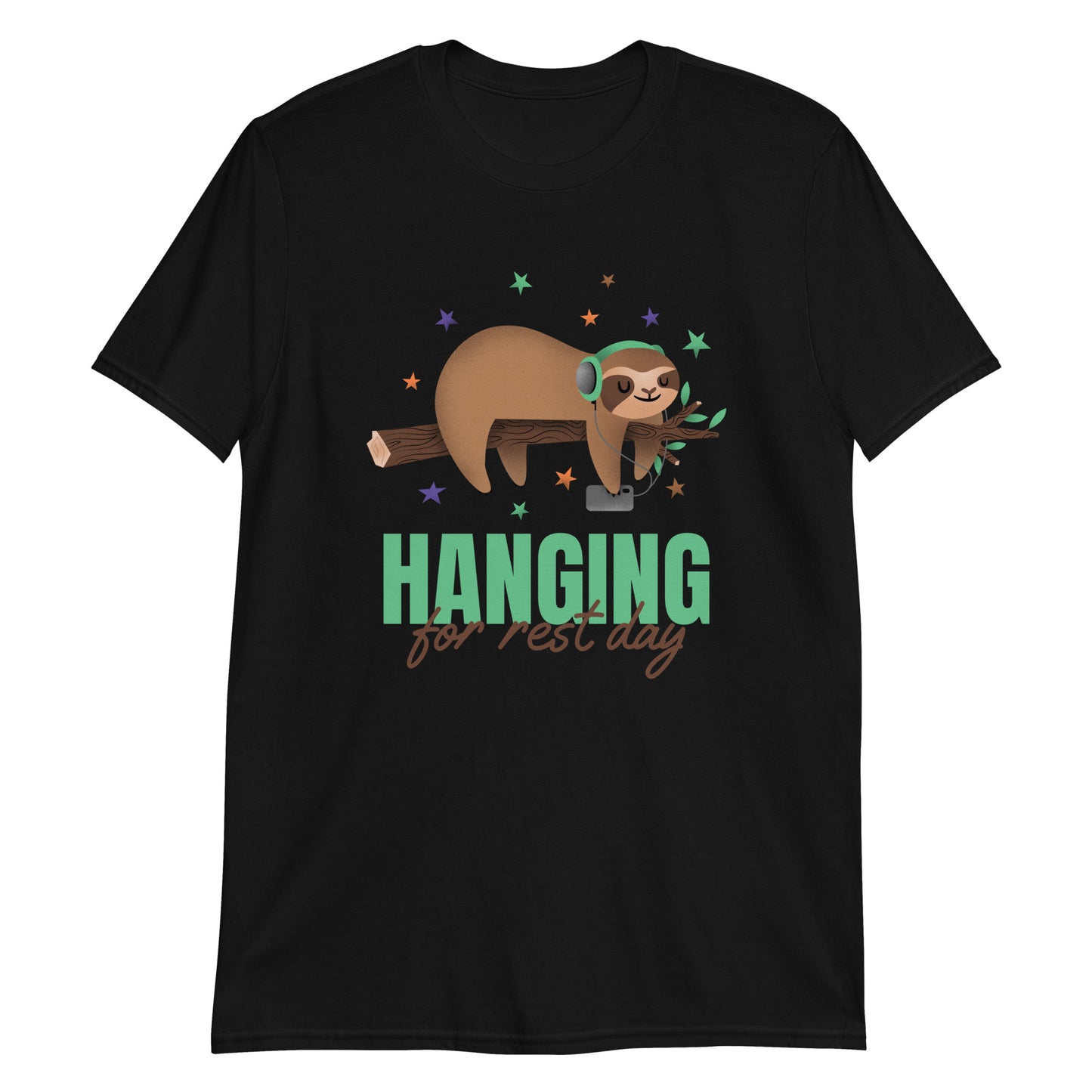 Hanging For Rest Day - Short-Sleeve Unisex T-Shirt Black Unisex T-shirt Animal
