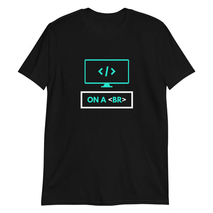 On A Break - Short-Sleeve Unisex T-Shirt Black Tech