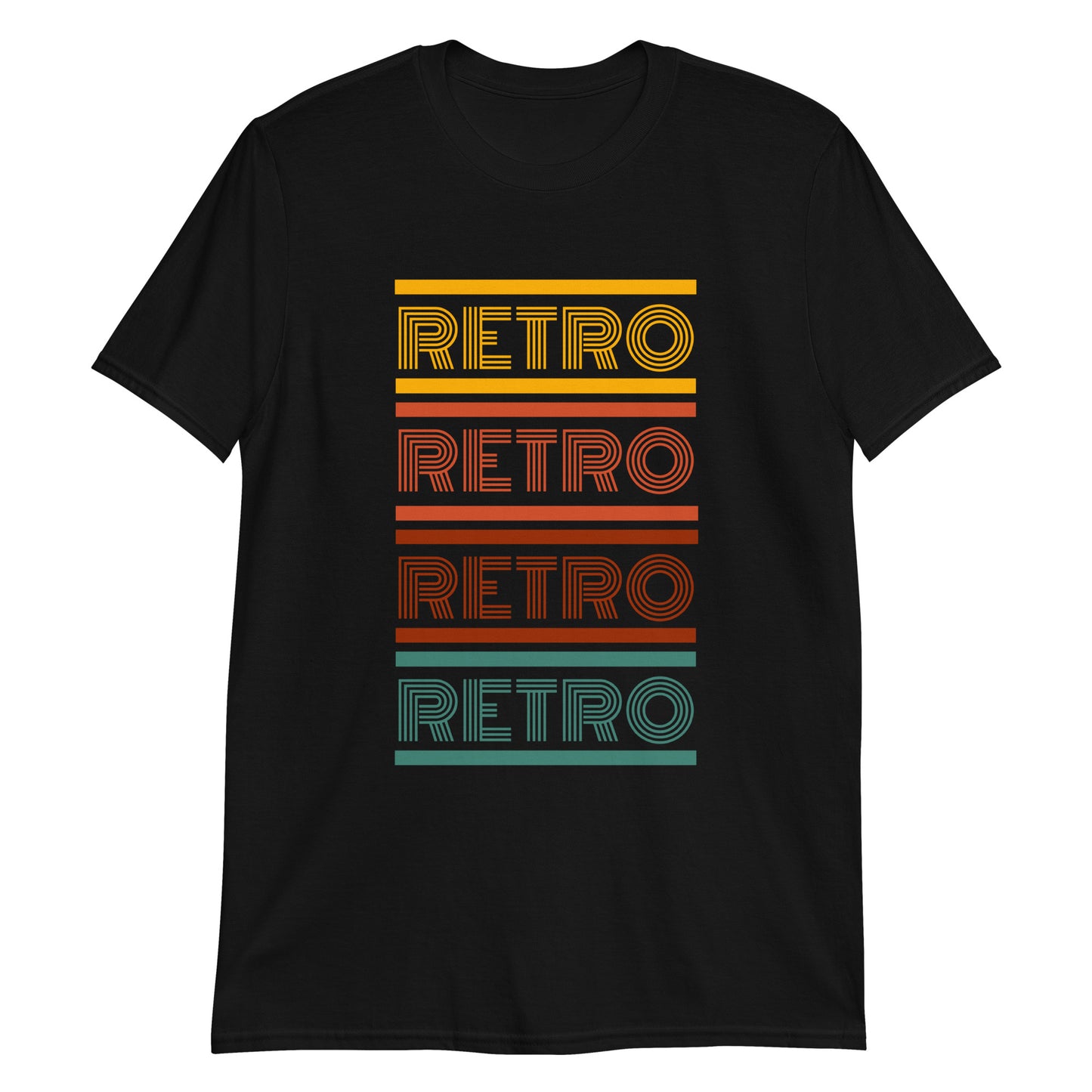 Retro - Short-Sleeve Unisex T-Shirt Black Retro