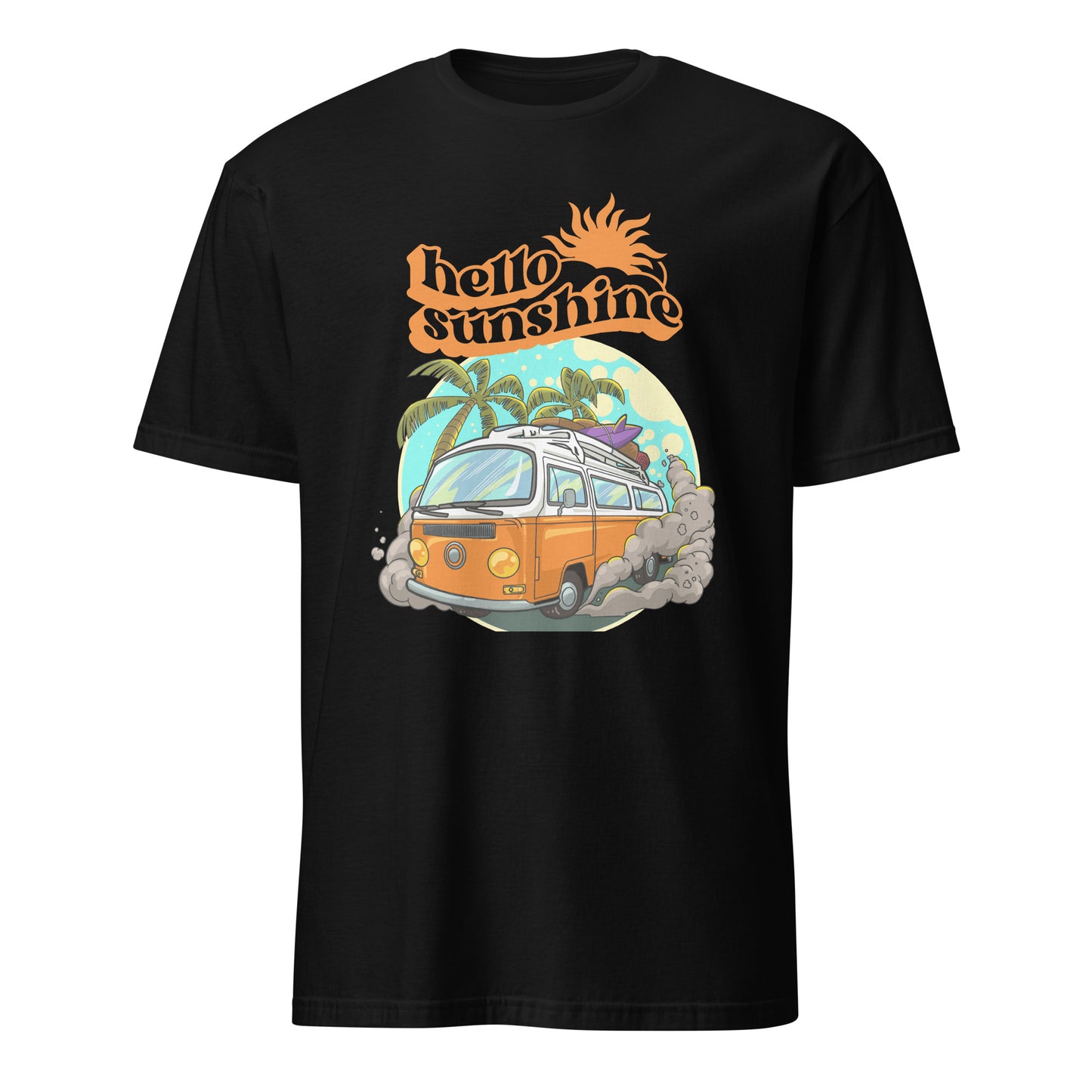 Hello Sunshine, Beach Van - Short-Sleeve Unisex T-Shirt