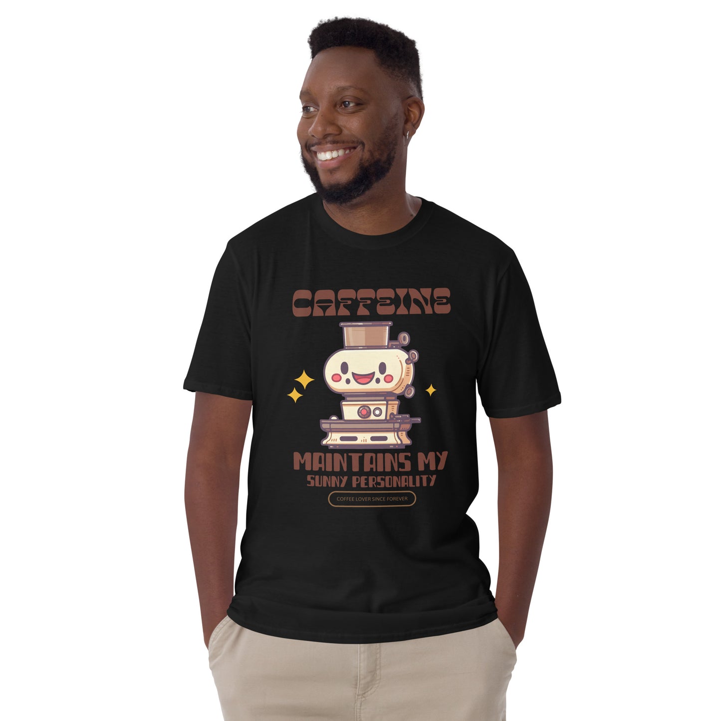 Caffeine Maintains My Sunny Personality - Short-Sleeve Unisex T-Shirt