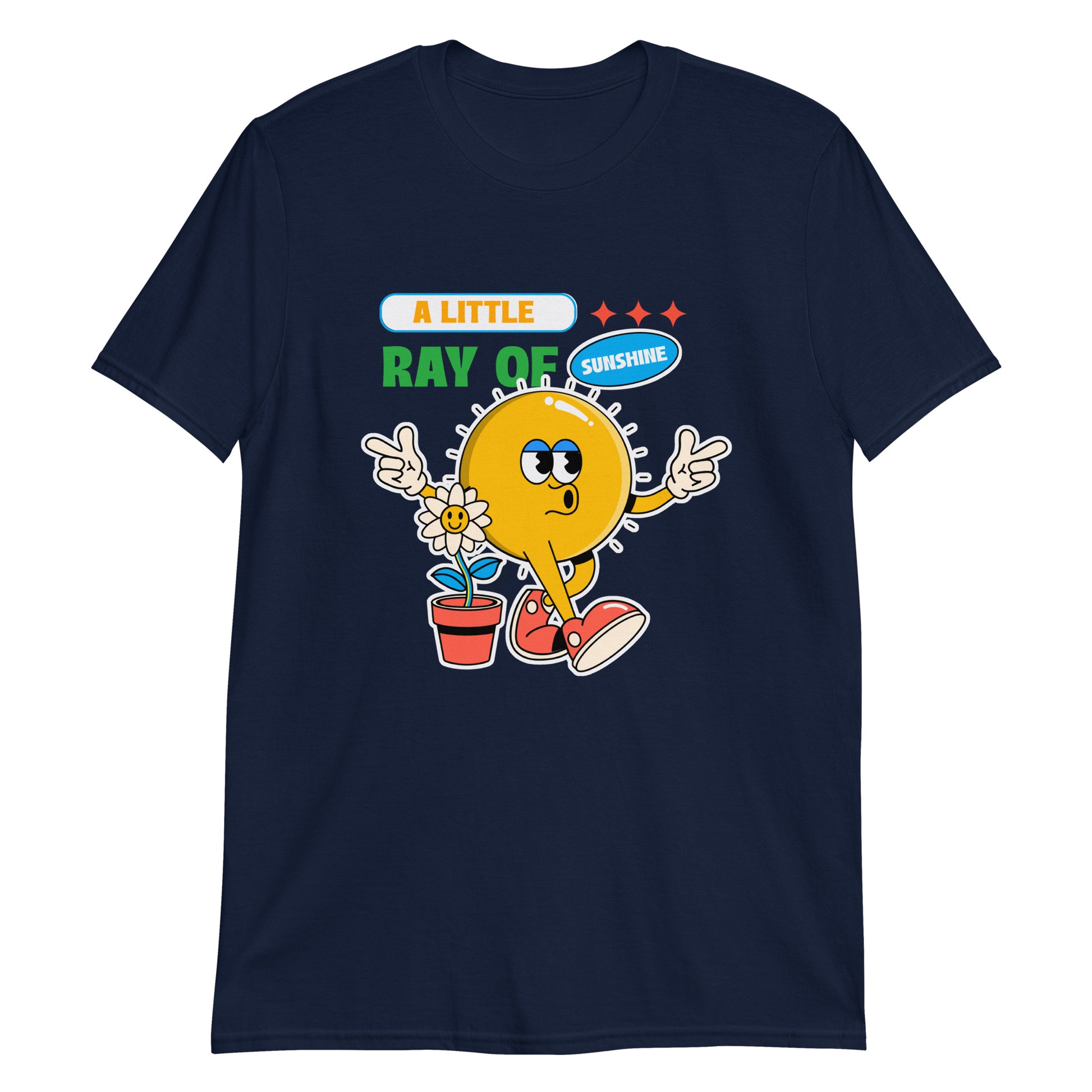 A Little Ray Of Sunshine - Short-Sleeve Unisex T-Shirt Navy Unisex T-shirt Positivity Summer