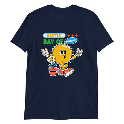 A Little Ray Of Sunshine - Short-Sleeve Unisex T-Shirt Navy Unisex T-shirt Positivity Summer