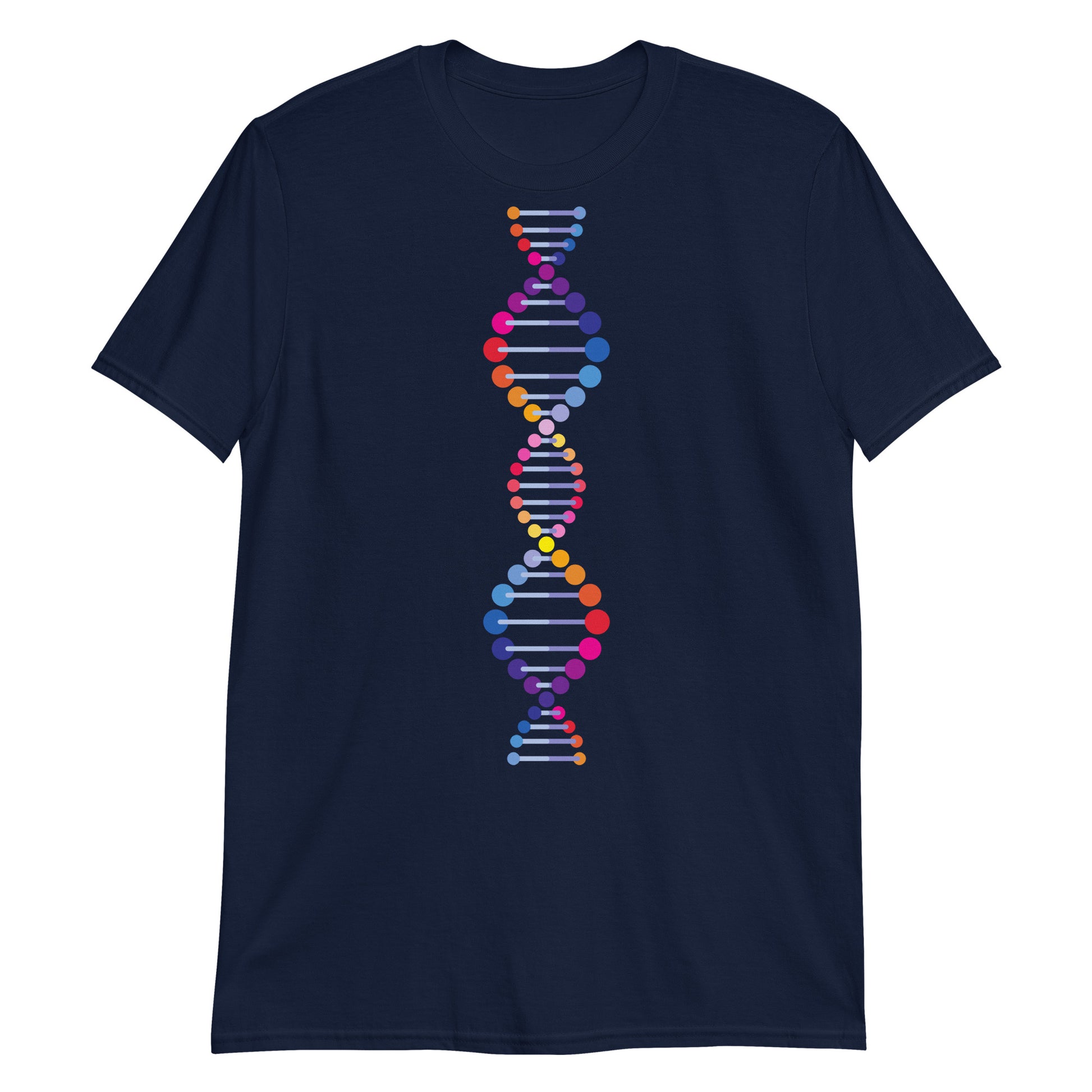 DNA - Short-Sleeve Unisex T-Shirt Navy Unisex T-shirt Globally Fulfilled Printed Worldwide Science