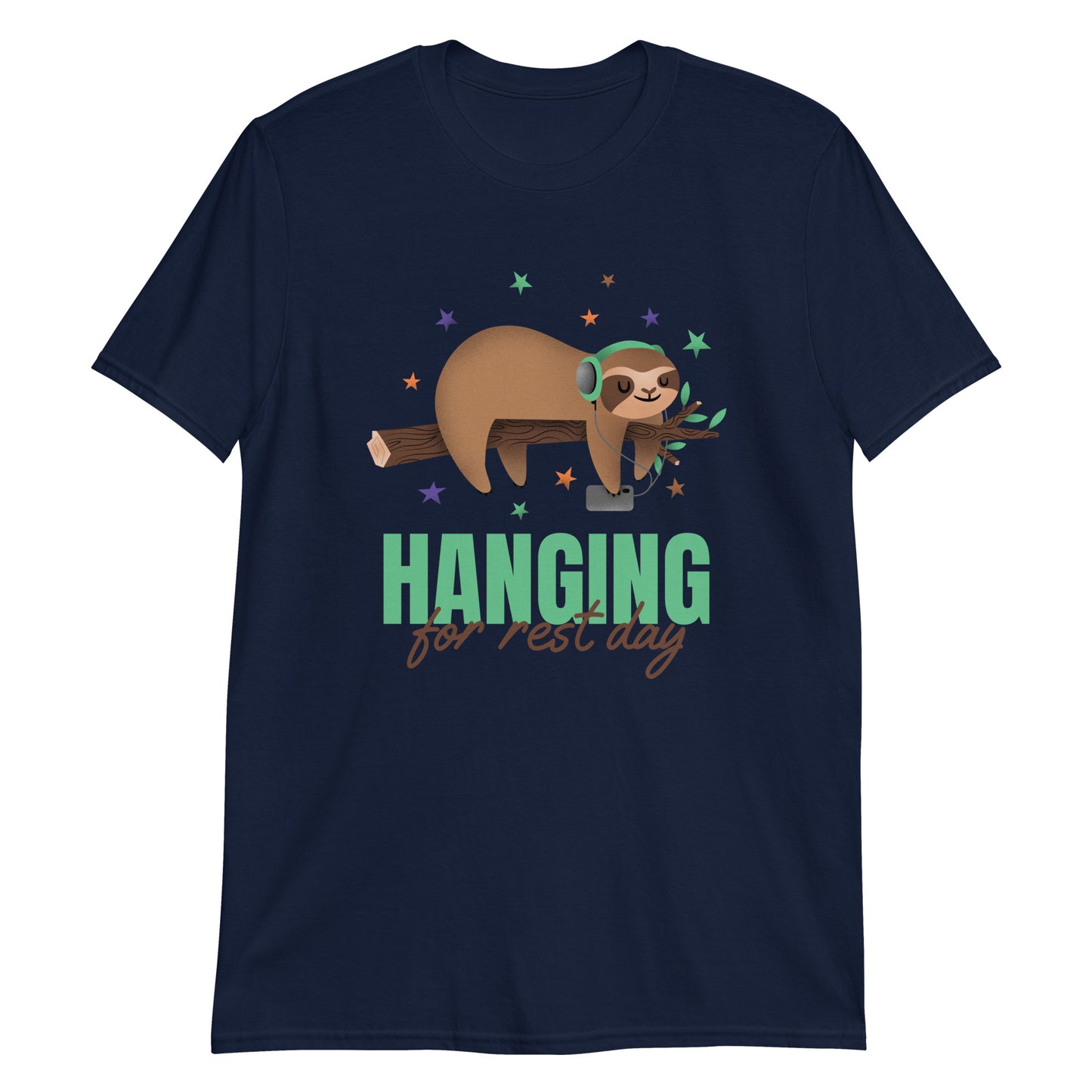 Hanging For Rest Day - Short-Sleeve Unisex T-Shirt Navy Unisex T-shirt Animal