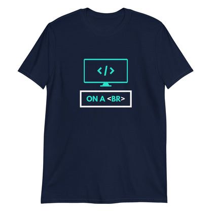 On A Break - Short-Sleeve Unisex T-Shirt Navy Tech